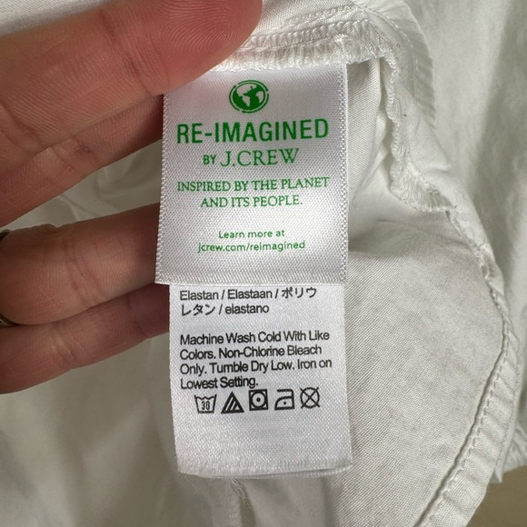 J. Crew Tie-back top in stretch cotton poplin blend - Picture 9 of 10